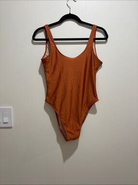 Girls' Rust Orange One-Piece Bodysuit by